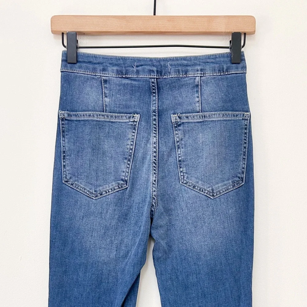 NWT Free People Just Float on Flare Bell Bottom Jeans in Jericho Blue​ size 26